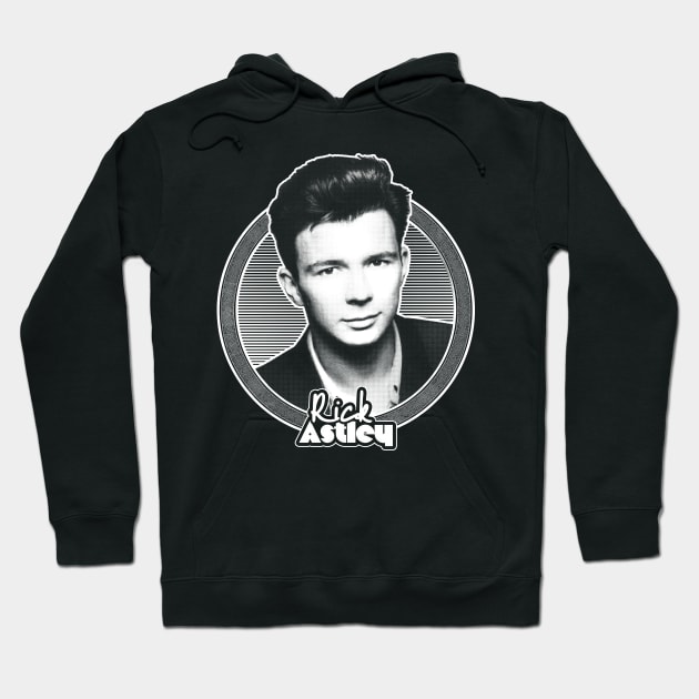 Rick Astley 80s Aesthetic Tribute Design Hoodie by DankFutura